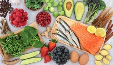 Display of healthy anti-inflammatory food
