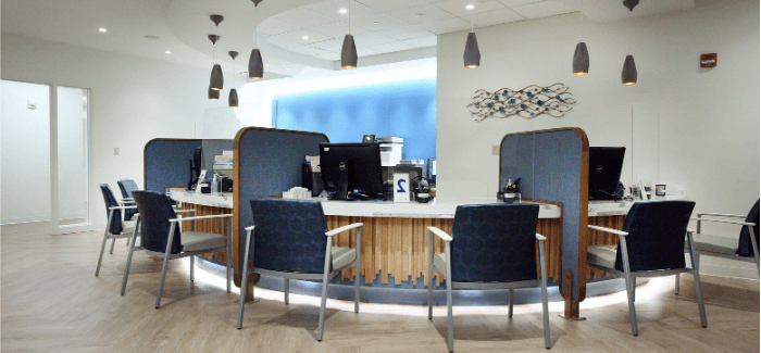 View of reception desk at bethesda