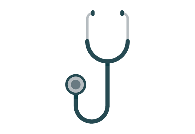 thoracic surgery - stethoscope graphic icon